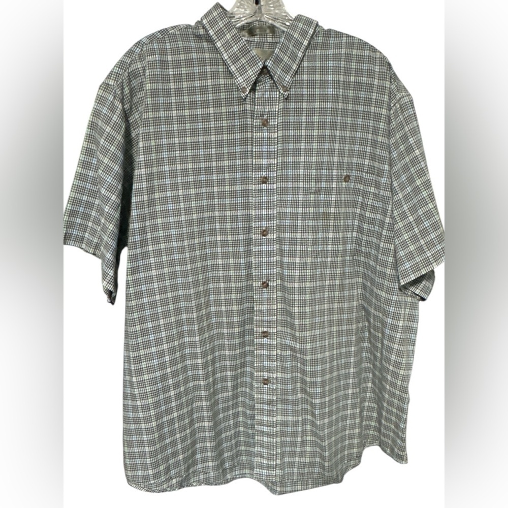 Bill Blass Vintage Plaid‎ Casual Button Down Shirt in EUC